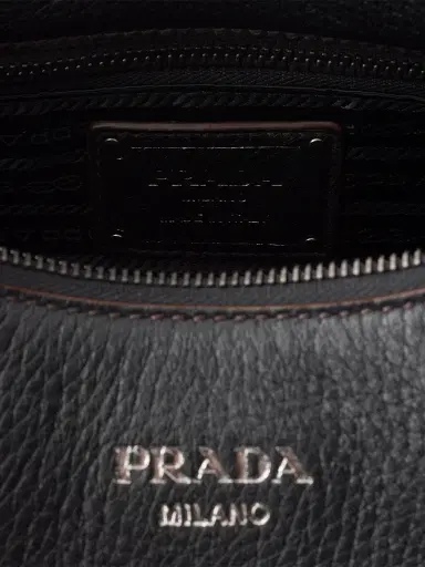 Prada Women's Aimèe Large Leather Shoulder Bag - Black | Thumbnail 7 Prada Women's Aimèe Large Leather Shoulder Bag - Black | Thumbnail 7