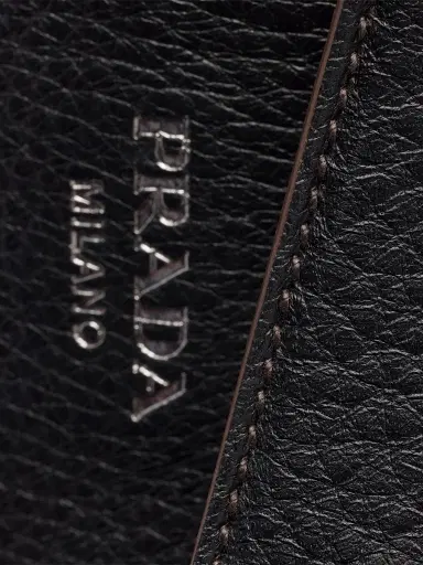 Prada Women's Aimèe Large Leather Shoulder Bag - Black | Thumbnail 8 Prada Women's Aimèe Large Leather Shoulder Bag - Black | Thumbnail 8