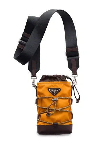 Prada Men's Re-Nylon and Leather Smartphone Case - Orange | Thumbnail 1 Prada Men's Re-Nylon and Leather Smartphone Case - Orange | Thumbnail 1