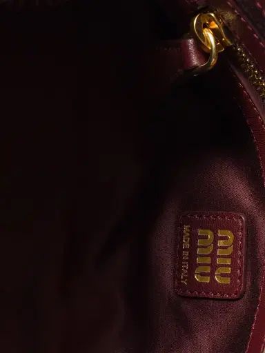 Miu Miu Women's Matelassé Nappa Leather Shoulder Bag - Dark Red | Thumbnail 4 Miu Miu Women's Matelassé Nappa Leather Shoulder Bag - Dark Red | Thumbnail 4