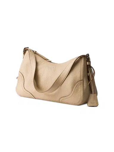 Prada Women's Aimèe Large Leather Shoulder Bag - Beige | Thumbnail 4