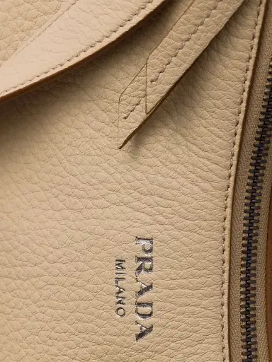 Prada Women's Aimèe Large Leather Shoulder Bag - Beige | Thumbnail 8