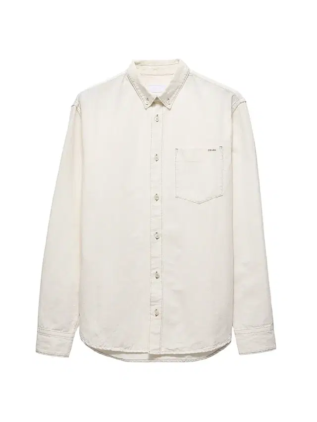 Men's Chambray Shirt - Beige Khaki