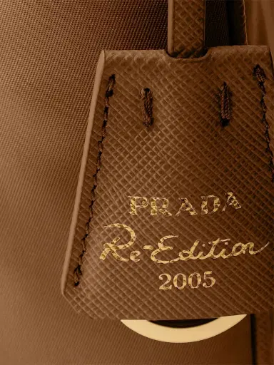 Prada Women's Re-Edition 2005 Re-Nylon and Saffiano Mini Shoulder Bag - Medium Brown | Thumbnail 5