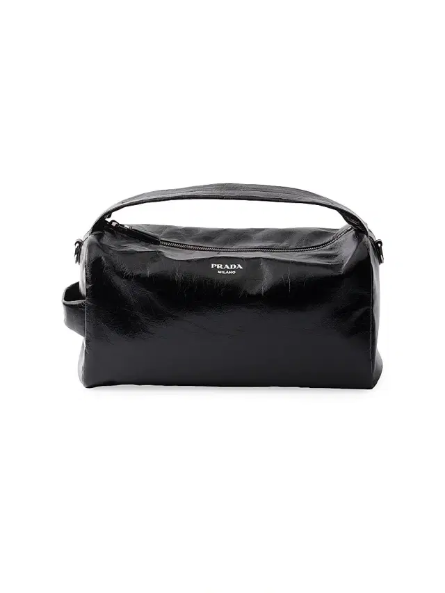 Prada Men's Leather Shoulder Bag - Black