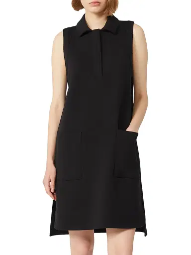 Max Mara Women's Scuba Jersey Polo Dress - Black - Size Medium | Thumbnail 3
