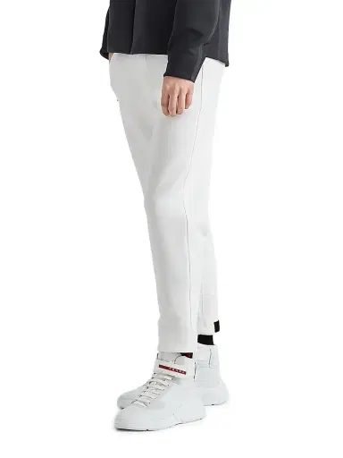Prada Men's Technical Fabric Joggers with Heat-Sealed Taped Seams - White - Size XL | Thumbnail 2
