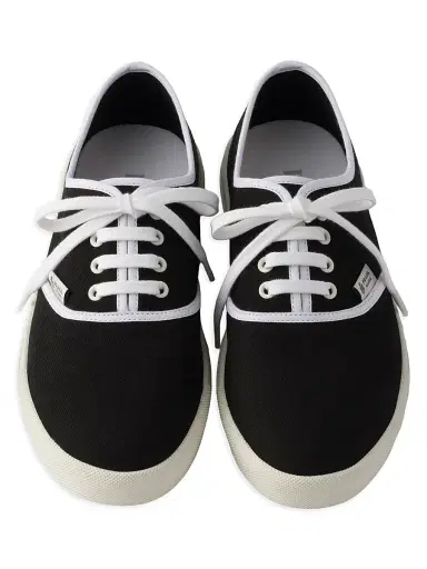 Prada Women's Drill Cotton Low-Top Sneakers - Black | Thumbnail 2