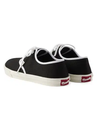 Prada Women's Drill Cotton Low-Top Sneakers - Black | Thumbnail 3