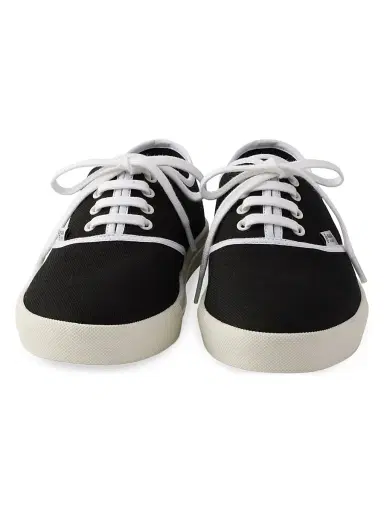 Prada Women's Drill Cotton Low-Top Sneakers - Black | Thumbnail 4