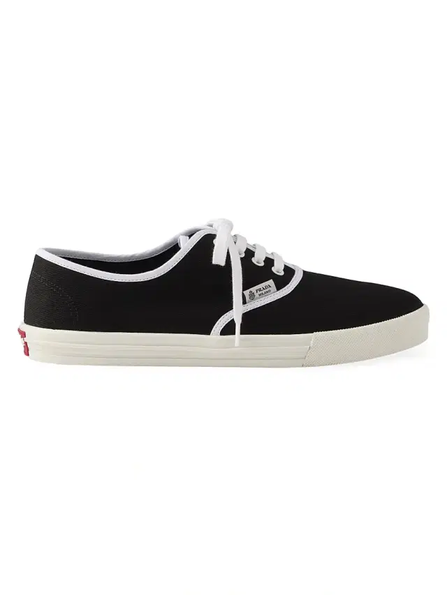 Women's Drill Cotton Low-Top Sneakers - Black