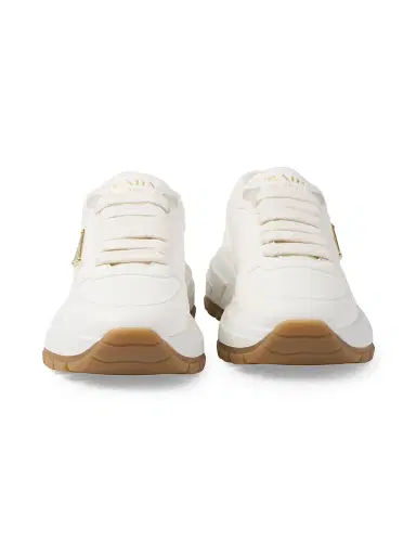 Prada Women's Prax 01 Leather Sneakers - Beige Khaki - Size 10 | Thumbnail 2