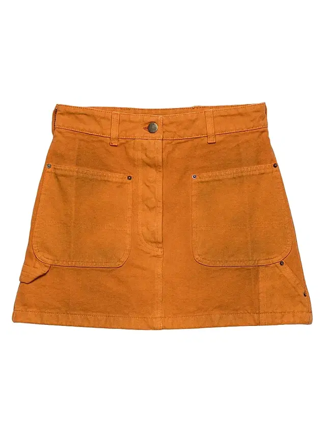 Women's Canvas Mini-Skirt - Orange