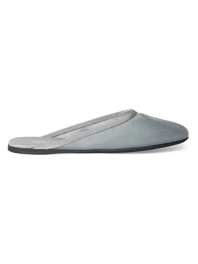 Miu Miu Women's Mesh Fabric Slippers - Grey