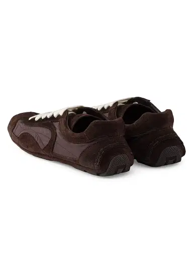 Prada Women's Montecarlo Suede and Re-Nylon Sneakers - Brown - Size 10 | Thumbnail 3 Prada Women's Montecarlo Suede and Re-Nylon Sneakers - Brown - Size 10 | Thumbnail 3