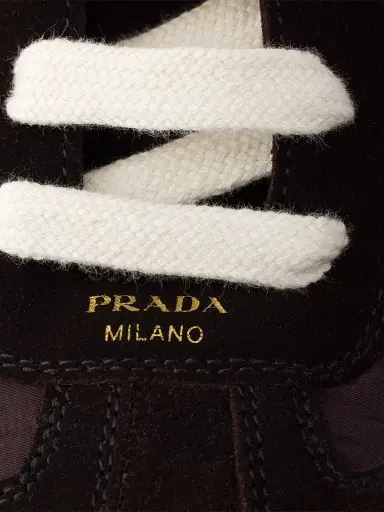 Prada Women's Montecarlo Suede and Re-Nylon Sneakers - Brown - Size 10 | Thumbnail 4 Prada Women's Montecarlo Suede and Re-Nylon Sneakers - Brown - Size 10 | Thumbnail 4