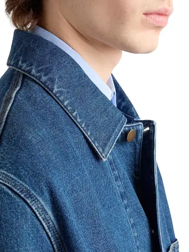 Prada Men's Light Denim Blouson Jacket - Blue - Size XXL | Thumbnail 5