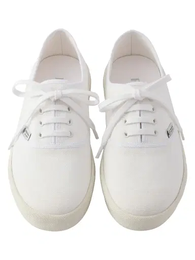 Prada Women's Drill Cotton Low-Top Sneakers - White | Thumbnail 2 Prada Women's Drill Cotton Low-Top Sneakers - White | Thumbnail 2