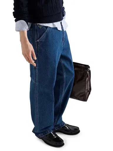 Prada Men's Light Denim Pants - Blue - Size 36 | Thumbnail 4