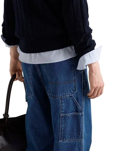 Prada Men's Light Denim Pants - Blue - Size 36 | Thumbnail 5