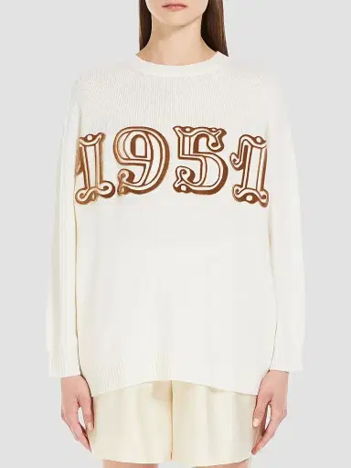 Max Mara Women's Wool and Cashmere Jumper - White - Size XL | Thumbnail 2 Max Mara Women's Wool and Cashmere Jumper - White - Size XL | Thumbnail 2