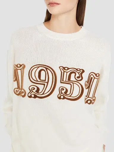 Max Mara Women's Wool and Cashmere Jumper - White - Size XL | Thumbnail 4 Max Mara Women's Wool and Cashmere Jumper - White - Size XL | Thumbnail 4