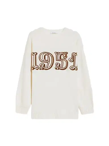 Max Mara Women's Wool and Cashmere Jumper - White - Size XL | Thumbnail 1 Max Mara Women's Wool and Cashmere Jumper - White - Size XL | Thumbnail 1