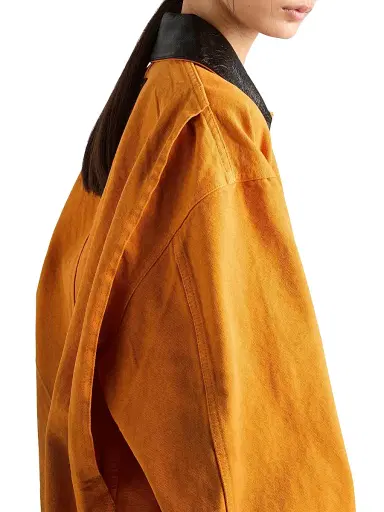Prada Women's Canvas Jacket - Orange - Size 8 | Thumbnail 4