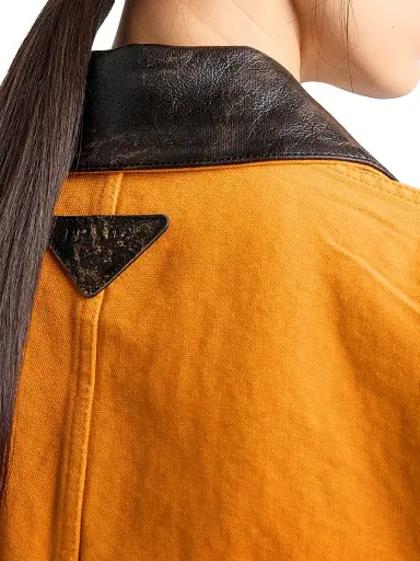 Prada Women's Canvas Jacket - Orange - Size 8 | Thumbnail 5