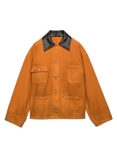 Prada Women's Canvas Jacket - Orange - Size 8 | Thumbnail 1