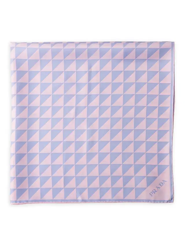 Women's Printed Silk Twill Scarf 90x90 - Pink Multi