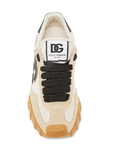 Dolce & Gabbana Men's Logo Nylon & Suede Low-Top Sneakers - Avorio Nero - Size 13 | Thumbnail 5 Dolce & Gabbana Men's Logo Nylon & Suede Low-Top Sneakers - Avorio Nero - Size 13 | Thumbnail 5