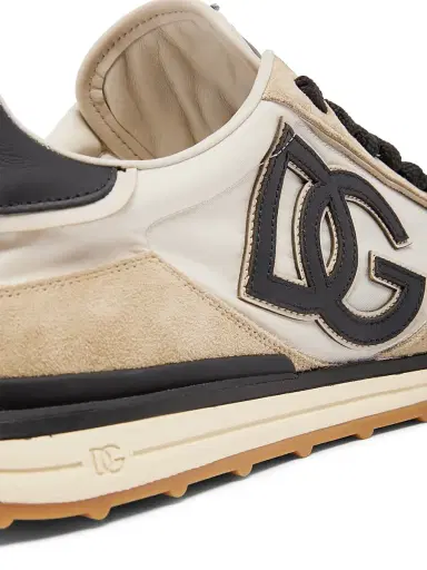 Dolce & Gabbana Men's Logo Nylon & Suede Low-Top Sneakers - Avorio Nero - Size 13 | Thumbnail 7 Dolce & Gabbana Men's Logo Nylon & Suede Low-Top Sneakers - Avorio Nero - Size 13 | Thumbnail 7