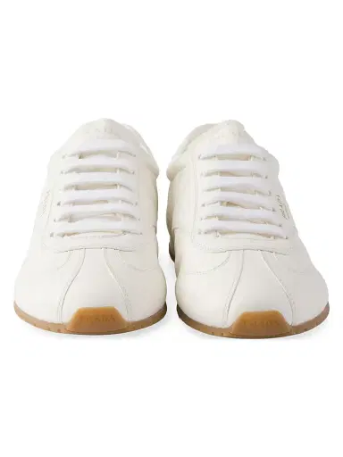 Prada Women's Nappa Leather Sneakers - White | Thumbnail 2