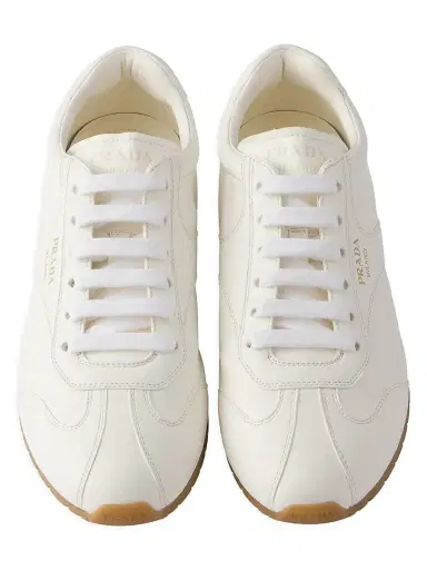 Prada Women's Nappa Leather Sneakers - White | Thumbnail 4