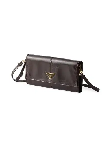 Prada Women's Leather Wallet with Shoulder Strap | Thumbnail 2 Prada Women's Leather Wallet with Shoulder Strap | Thumbnail 2
