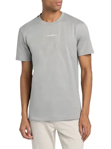 Dolce & Gabbana Men's Embroidered Logo Crewneck T-Shirt - Grigio Chiaro - Size 44 | Thumbnail 3 Dolce & Gabbana Men's Embroidered Logo Crewneck T-Shirt - Grigio Chiaro - Size 44 | Thumbnail 3
