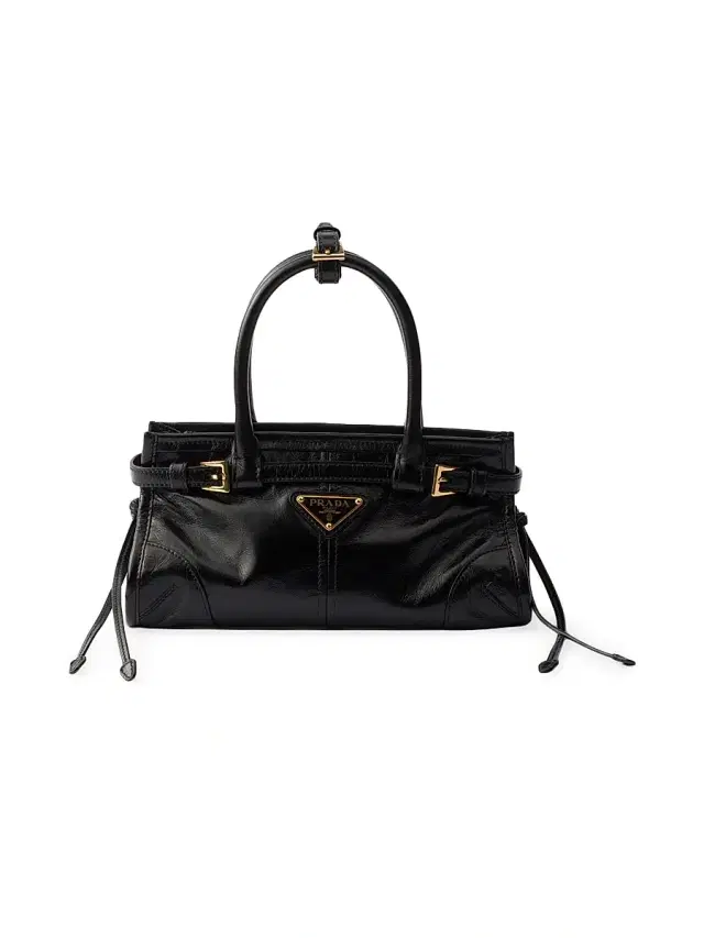 Prada Women's Bonnie Leather Mini Top Handle Bag - Black