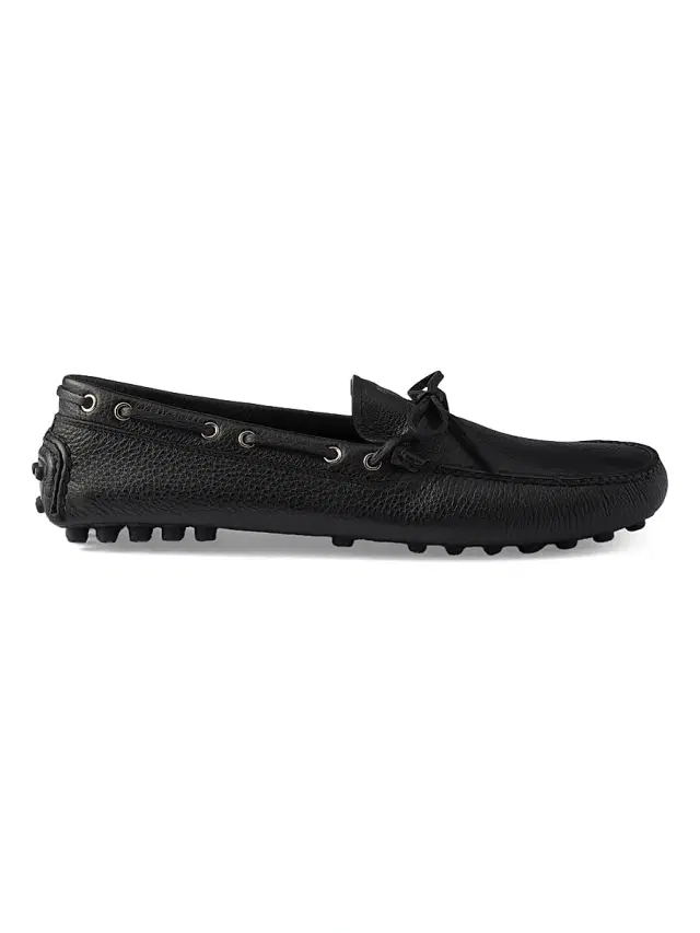 Prada Men's Leather Driving Shoe - Black
