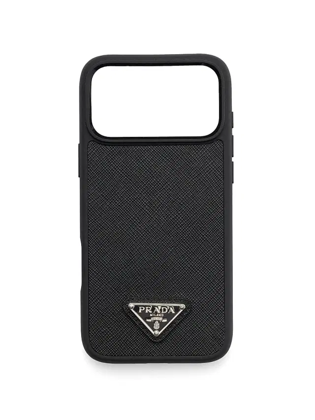 Prada Saffiano Leather Case for iPhone 17 Pro Max - Black
