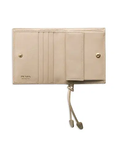 Prada Women's Small Leather Wallet - Beige | Thumbnail 4