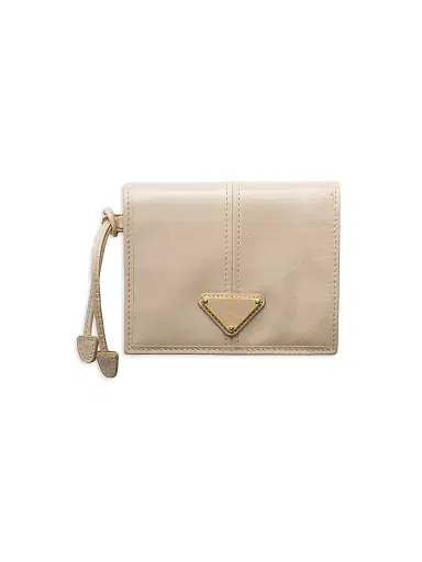 Prada Women's Small Leather Wallet - Beige | Thumbnail 1