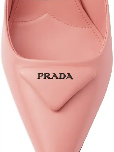 Prada Women's Brushed 75MM Leather Slingback Pumps - Dark Pink | Thumbnail 4 Prada Women's Brushed 75MM Leather Slingback Pumps - Dark Pink | Thumbnail 4
