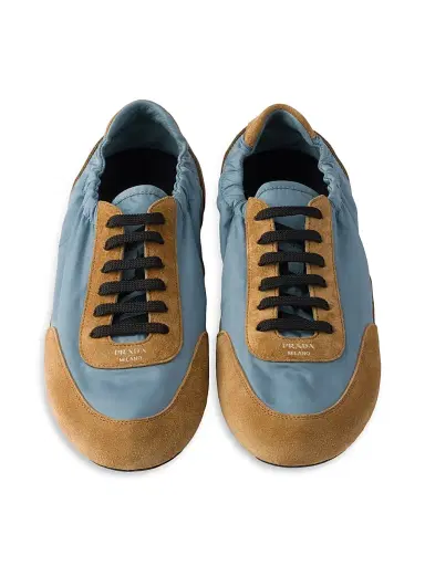 Prada Women's Collapse Suede Low-Top Sneakers - Blue Multicolor - Size 5 | Thumbnail 4 Prada Women's Collapse Suede Low-Top Sneakers - Blue Multicolor - Size 5 | Thumbnail 4
