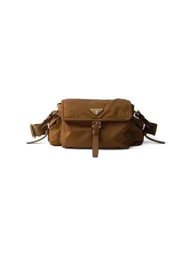 Prada Women's Medium Explore Re-Nylon Shoulder Bag - Brown | Thumbnail 1