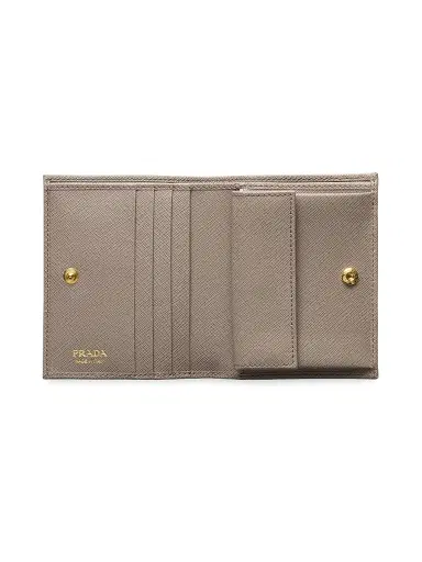Prada Women's Small Saffiano Leather Wallet - Grey | Thumbnail 2 Prada Women's Small Saffiano Leather Wallet - Grey | Thumbnail 2