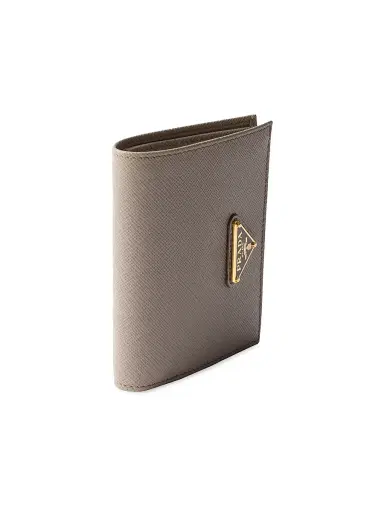 Prada Women's Small Saffiano Leather Wallet - Grey | Thumbnail 4 Prada Women's Small Saffiano Leather Wallet - Grey | Thumbnail 4