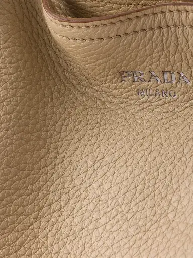 Prada Women's Large Leather Tote Bag - Beige Khaki | Thumbnail 8
