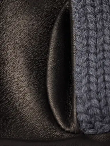 Prada Women's Wool and Nappa Leather Gloves | Thumbnail 3
