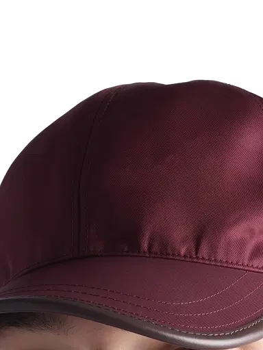 Prada Men's Re-Nylon Baseball Cap - Dark Red - Size XL | Thumbnail 5